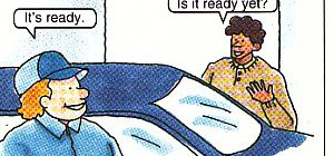 asking if the car is ready