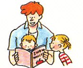 Tom reading them a story