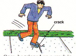 tripping on a crack