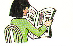 reading the newspaper