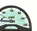 the car slowing down