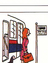 getting off at her stop