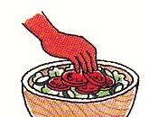laying tomato slices on top