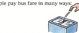 dropping money into a fare box
