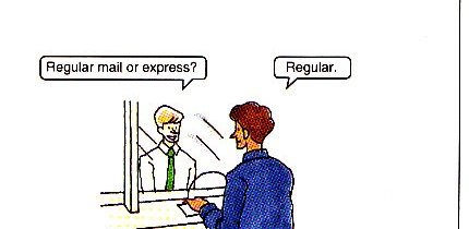 clerk asking how to send