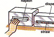 getting napkins and straw