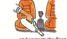 vacuuming the floor