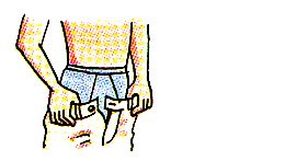 pulling up pants
