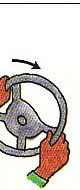 turning the steering wheel